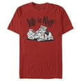 thumbnail image 1 of Men's One Hundred and One Dalmatians Life is Ruff Graphic Tee Red X Large, 1 of 5