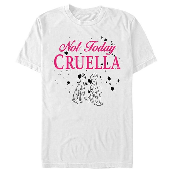 Men's One Hundred and One Dalmatians Not Today Cruella Graphic Tee White 3X Large