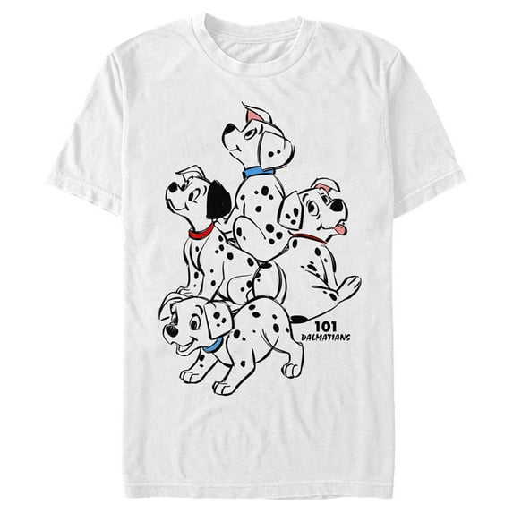 Men's One Hundred and One Dalmatians Puppy Love Graphic Tee White X Large