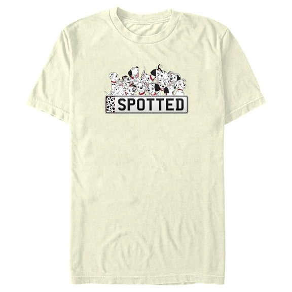Men's One Hundred and One Dalmatians Spotted Puppies  Graphic Tee Beige Large