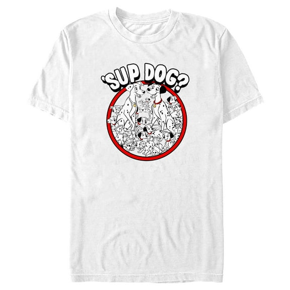 Men's One Hundred and One Dalmatians Sup Dog? Graphic Tee White Medium