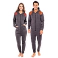 thumbnail image 1 of Men’s Onesies, Unisex Plain One-Piece Pajama Jumpsuit – Hooded Plain Onesies for Men, Cozy Adult Loungewear Playsuit, 1 of 6