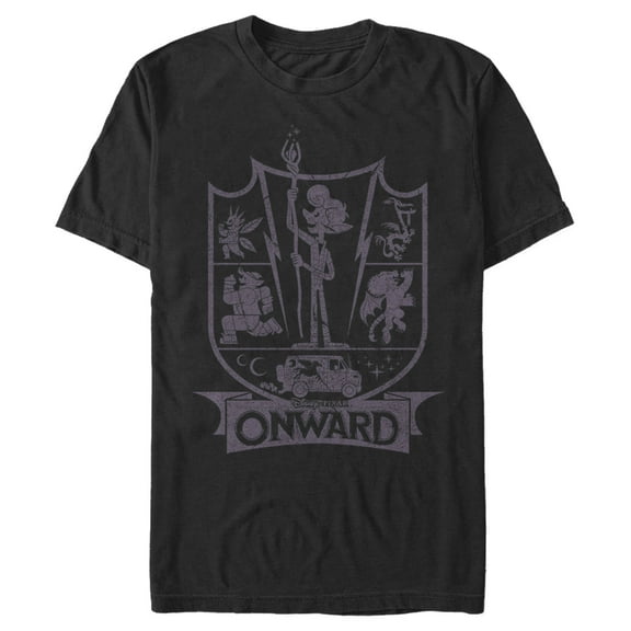 Men's Onward Character Icon Emblem  Graphic Tee Black 3X Large