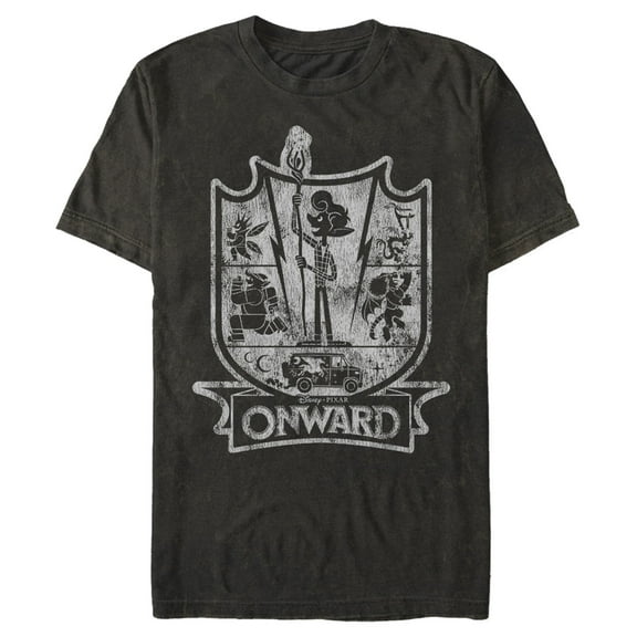 Men's Onward Family Crest  Graphic Tee Black 2X Large