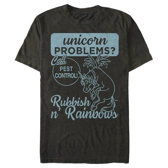 Men's Onward Rubbish N' Rainbows Pest Control Graphic Tee Black Large