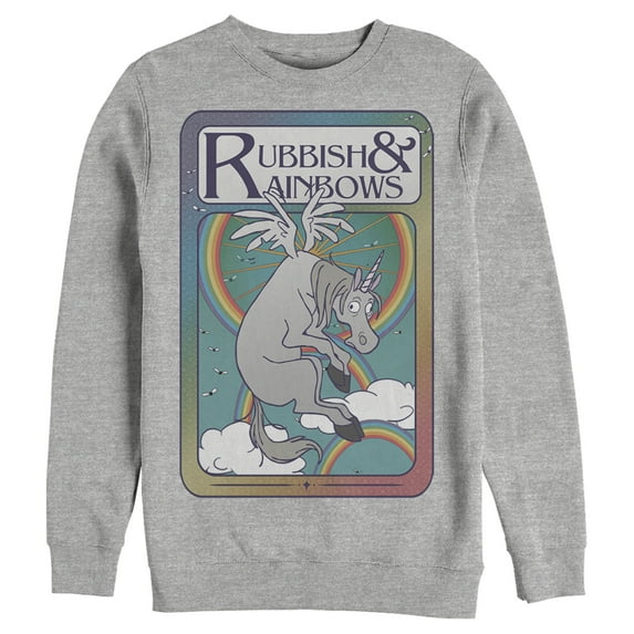 Men's Onward Rubbish & Rainbows Playing Card Sweatshirt Athletic Heather 3X Large
