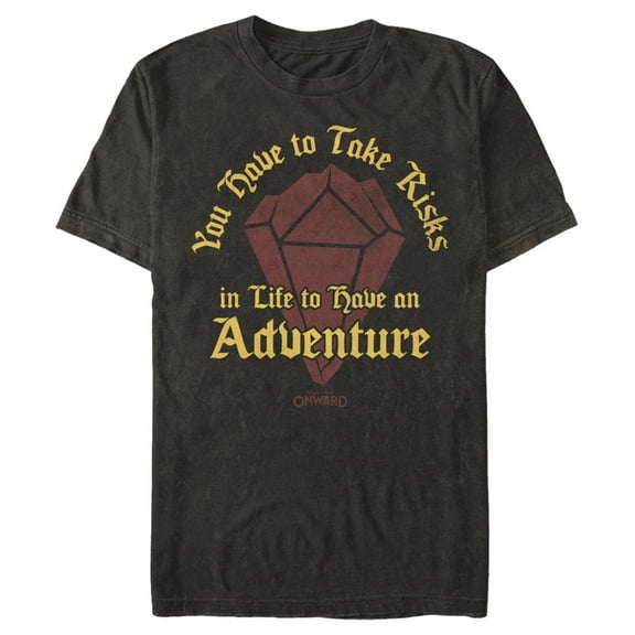 Men's Onward Take Risks to Have Adventure Graphic Tee Black 2X Large
