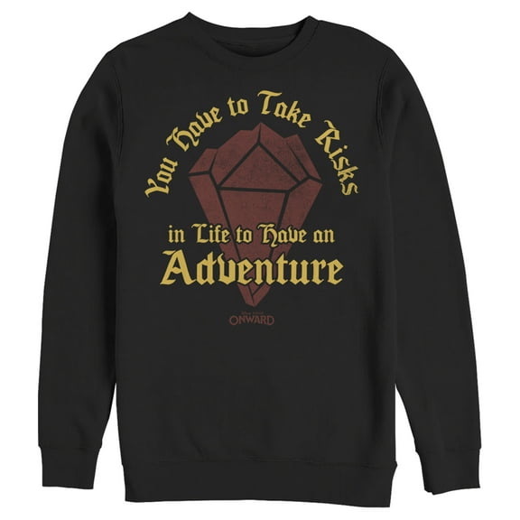 Men's Onward Take Risks to Have Adventure Sweatshirt Black X Large