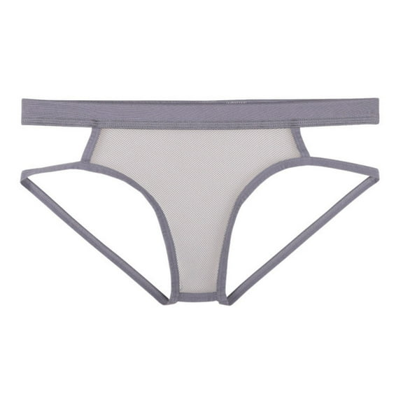 Men's Open Butt Jockstrap Briefs Sexy Mesh Fishnet Underwear Low Rise Breathable Athletic Supporters Comfortable Transparent Lingerie