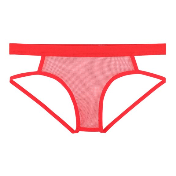 Men's Open Butt Jockstrap Briefs Sexy Mesh Fishnet Underwear Low Rise Breathable Athletic Supporters Comfortable Transparent Lingerie