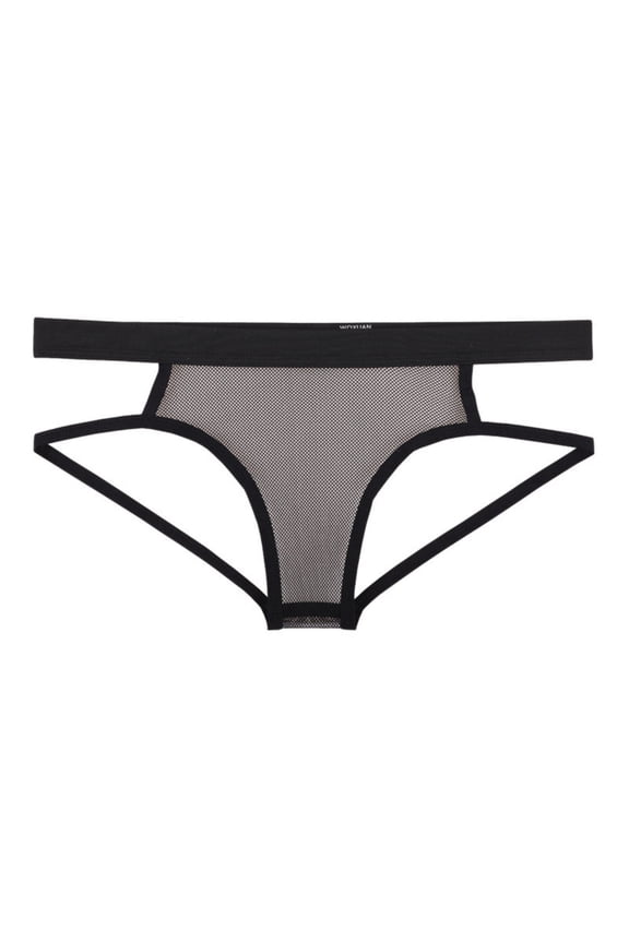 Men's Open Butt Jockstrap Briefs Sexy Mesh Fishnet Underwear Low Rise Breathable Athletic Supporters Comfortable Transparent Lingerie