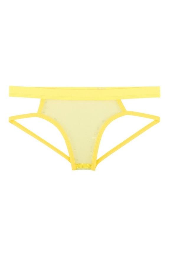 Men's Open Butt Jockstrap Briefs Sexy Mesh Fishnet Underwear Low Rise Breathable Athletic Supporters Comfortable Transparent Lingerie