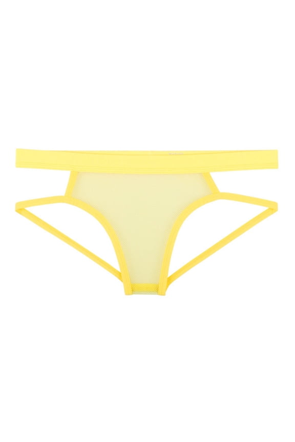 Men's Open Butt Jockstrap Briefs Sexy Mesh Fishnet Underwear Low Rise Breathable Athletic Supporters Comfortable Transparent Lingerie