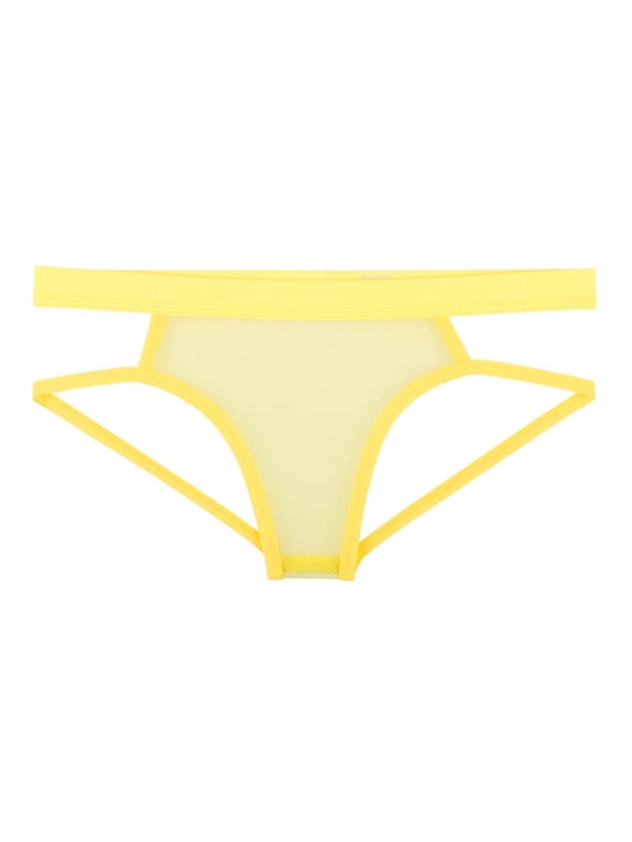 Men's Open Butt Jockstrap Briefs Sexy Mesh Fishnet Underwear Low Rise Breathable Athletic Supporters Comfortable Transparent Lingerie