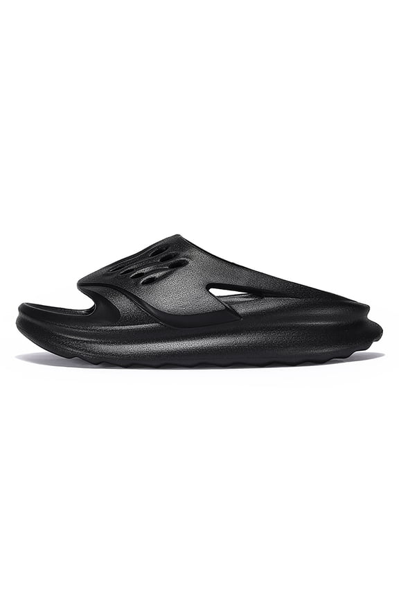 Men's Open Toe Slide Sandals Lightweight Cushioned Platform Slides, Breathable Non-Slip Sandals for Beach Shower Casual Daily Wear
