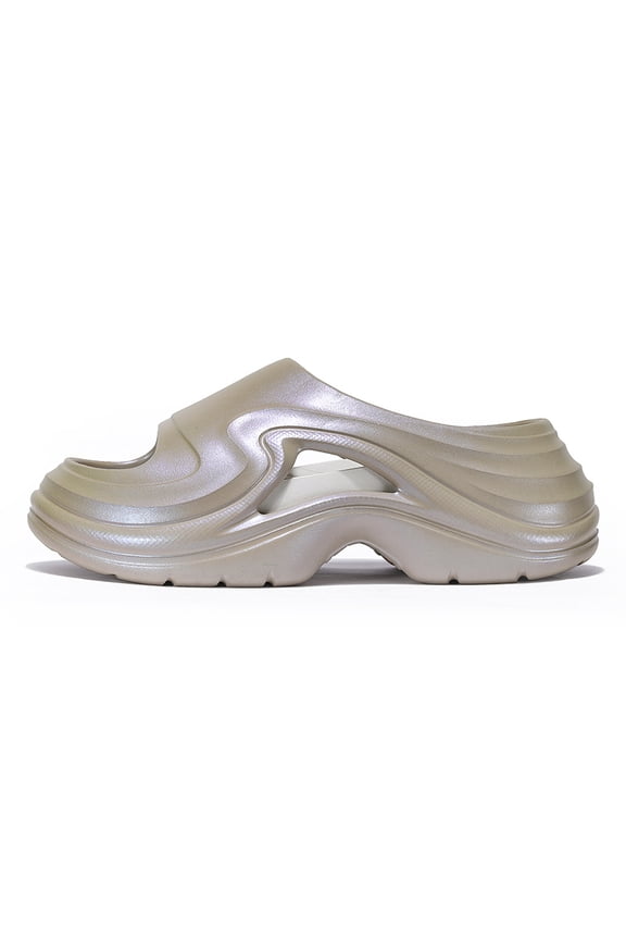 Men's Open Toe Slide Sandals Lightweight Cushioned Platform Slides, Non-Slip Breathable Slippers for Casual Beach Shower Daily Wear