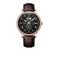 thumbnail image 1 of Men’s Openwork Quartz Watch with Leather Strap – Alloy Case Business Casual Wristwatch, Fashion Skeleton Dial Analog Timepiece for Daily Wear and Meetings, 1 of 6