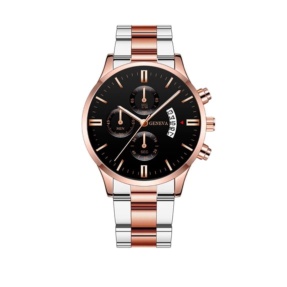 Men’s Openwork Quartz Watch with Stainless Steel Strap – Alloy Case Business Casual Wristwatch, Skeleton Dial Analog Timepiece Father’s Day Gift for Him