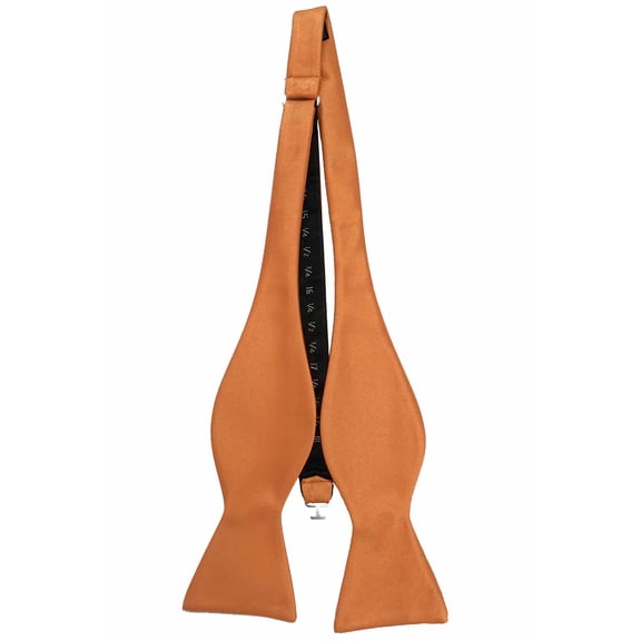 Men’s Orange Formal Satin Self-Tie Bow Tie in a Variety of Colors by Spencer J’s Signature Satin Collection