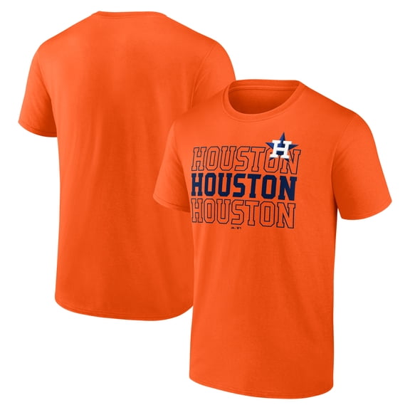 Houston Astros Men's Orange Push Boundaries Cotton T-Shirt, Up to Size 3XL