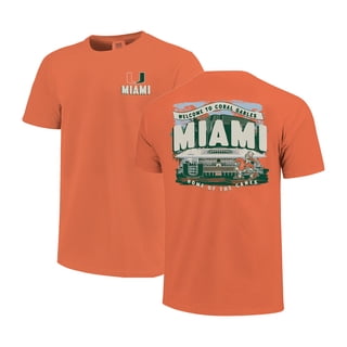Miami Hurricanes Orange Dassler T-Shirt - Team Logo & Slogan, 100% Cotton, Small Size