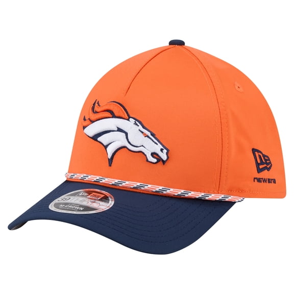 Men's  Orange/Navy Denver Broncos Rope M-Crown A-Frame 39THIRTY Flex Hat