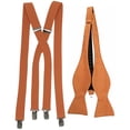 thumbnail image 1 of Men’s Orange Suspenders & Self-Tie Bow Tie Collection in a variety of colors by Spencer J’s, 1 of 3