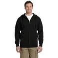 thumbnail image 1 of Men's Organic/Recycled Full-Zip Hooded Sweatshirt - BLACK - XL, 1 of 3