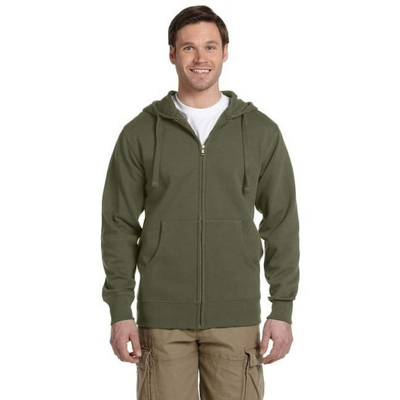 Men's Organic/Recycled Full-Zip Hooded Sweatshirt - JUNGLE - XL