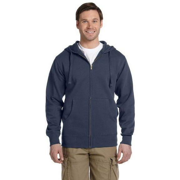 Men's Organic/Recycled Full-Zip Hooded Sweatshirt - PACIFIC - S