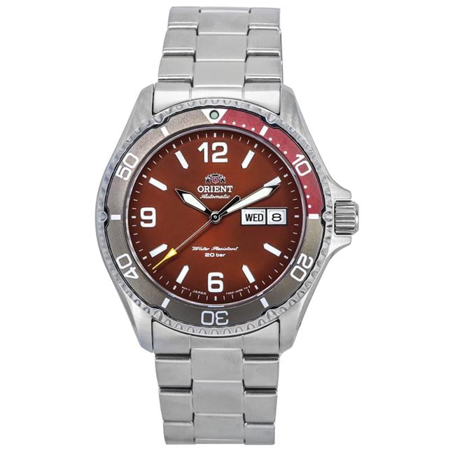 Men's Orient Mako-3 Automatic Diver's Style Red Dial Watch RA-AA0820R19B