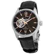 Mens Orient Star Automatic Sapphire Brown Leather Watch RE-AT0007N00B