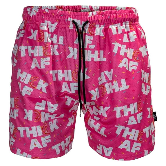 Combat Iron Men's Original Mesh Lifestyle Shorts | 5" L / Pink Thick Af Donut