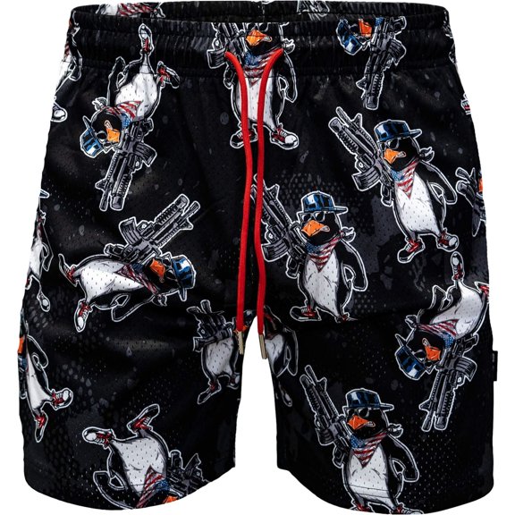 Men's Original Mesh Lifestyle Shorts | 5" S / Patriotic Penguin