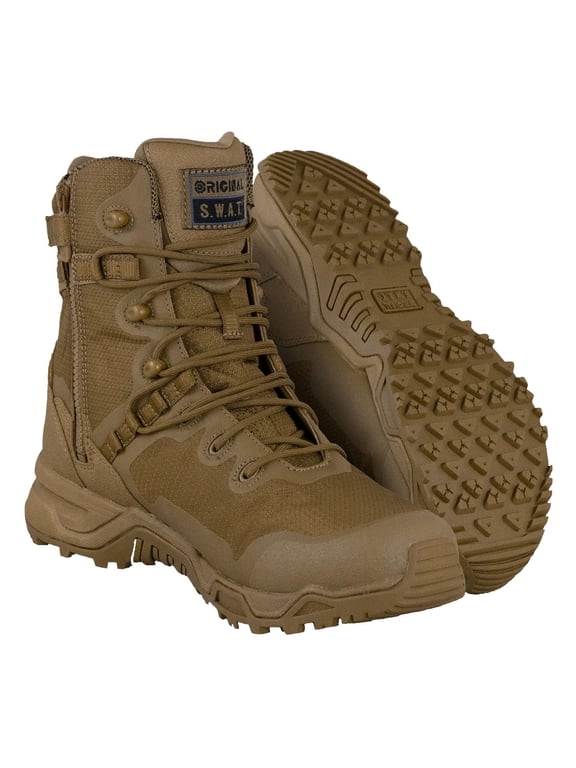 ORIGINAL SWAT Men's Alpha Fury 8" Side-Zip Boots, Color: Coyote, Size: 15, Width: R (177503-15)