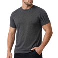 thumbnail image 1 of Men's Originals Lightweight T-Shirt,Tri-Blend Tee, Men's Short Sleeve T Shirts Soft Crew Neck Basic Tee Casual Summer Tops Regular Fit Daily Wear Dark Gray 2XL, 1 of 8