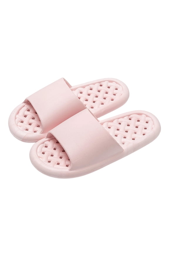 Men's Orthopedic Cloud Slides Flate Sole Non Slip Mules Massage Slippers for Bath Shower and Outdoor Casual Wear（Pink，Size 6)