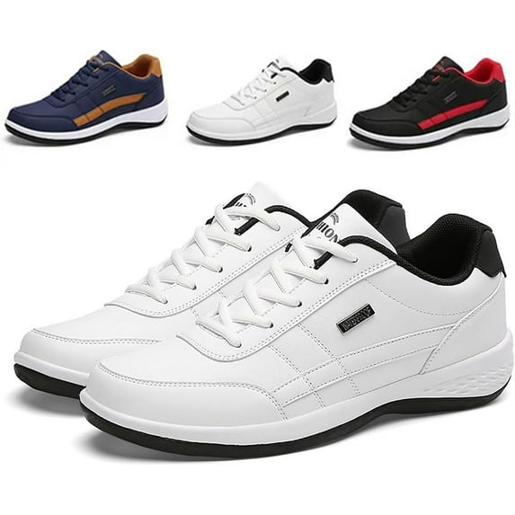 Men's Comfort Leather Sneaker Men's Casual Shoes, Leather Sneakers for Men