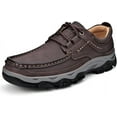 thumbnail image 1 of Men's Orthopedic Walking Shoes Genuine Leather Slip On Loafers Arch Support Lightweight Comfortable Casual Sneakers, 1 of 15