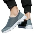 thumbnail image 1 of Men's Orthopedic Walking Shoes Mesh Loafers Wide Toe Box Arch Support Tennis Slip on Comfortable Running Sneakers Grey Size 10, 1 of 5