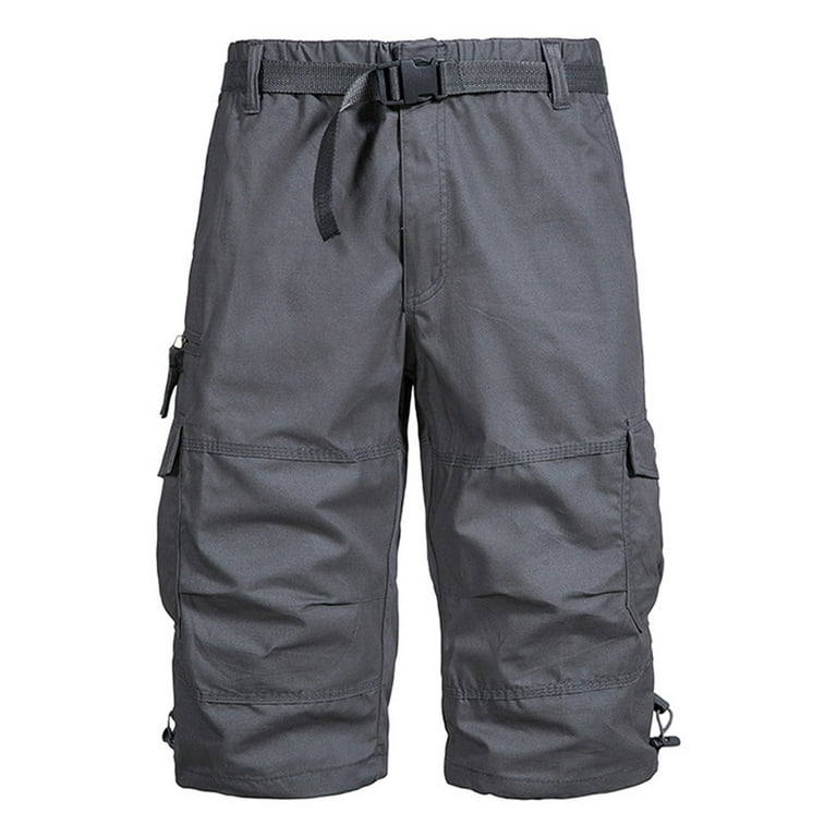 Men's Outdoor Cargo Shorts Lightweight Quick Dry Casual Shorts with Belt  Classic Relaxed Fit Hiking Fishing Shorts