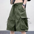 thumbnail image 1 of Men's Outdoor Cargo Shorts, Quick Dry Breathable Multi-Pocket Drawstring Shorts for Hiking Camping Daily Wear Daily Outdoor Activity Green M, 1 of 5
