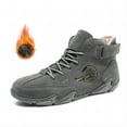 thumbnail image 1 of Men's Outdoor Casual Boots Lightweight Warm Fleece-lined Thickened Waterproof Sneakers Fashion for Walking Non-Slip Shoes Gray 12 US, 1 of 7