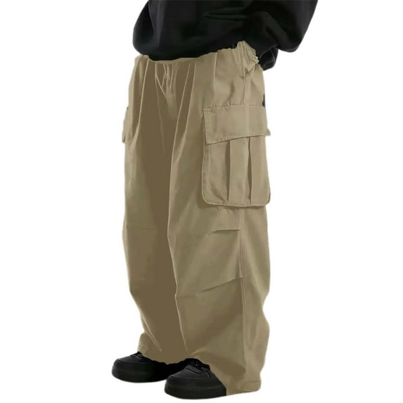 Men's Outdoor Casual Pants Relaxed Fit Comfortable Wear For All Seasons Stylish Solid Design Pairs With Jackets Easy Machine Wash