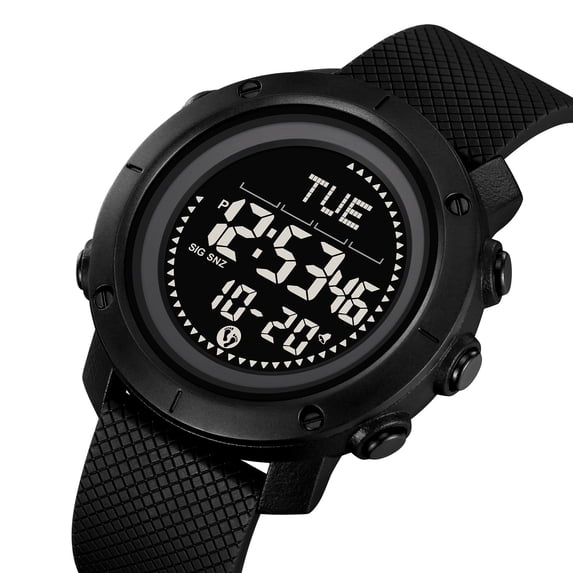 Men's Outdoor Digital Sports Watch Waterproof with Luminous Display, Multi-Functional Features & Long Battery Ideal for Hiking Camping Running Swimming