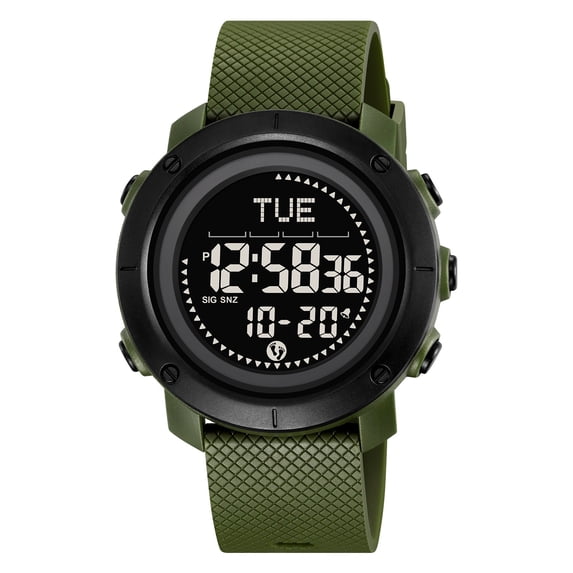 Men's Outdoor Digital Sports Watch Waterproof with Luminous Display, Multi-Functional Features & Long Battery Ideal for Hiking Camping Running Swimming