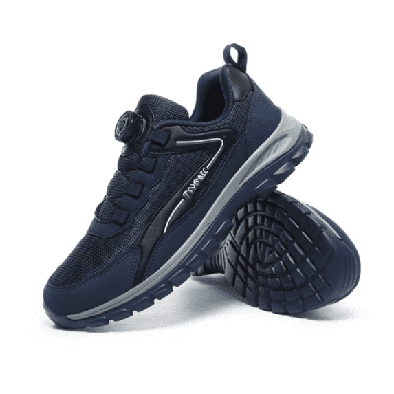 Foxlune; Men's Shoes Breathable Rotating Buckle Fashion Sneakers, Medium Width, Round Toe, Non-Slip,