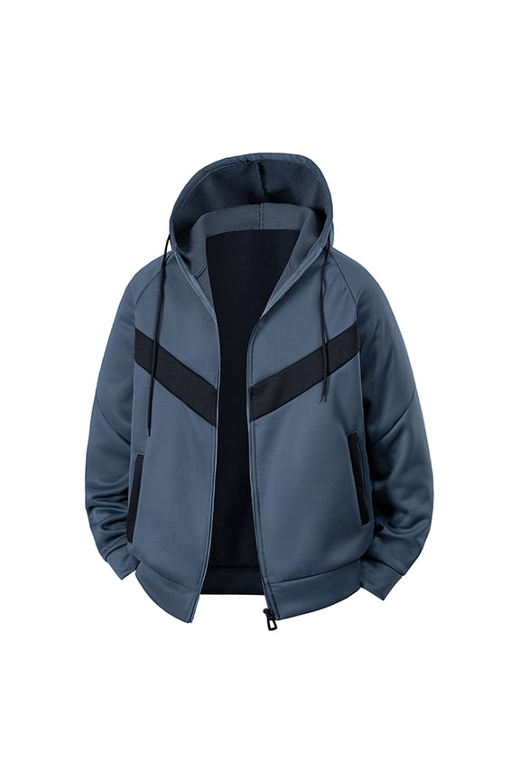 Men's Outdoor Lightweight Jacket Fleece Lined Hooded Water Resistant Winter Hiking Windbreaker Jackets with Pockets