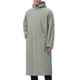thumbnail image 1 of Men's Outdoor Long Rain Jacket Windbreaker Waterproof Lightweight Packable Running Hiking Cycling Golf Rain Coats with Hood, 1 of 6
