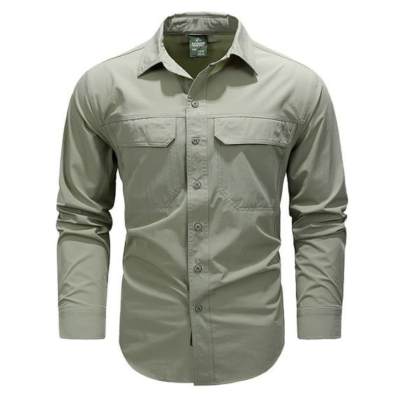 Men's Outdoor Long Sleeve Shirt Jacket with Advanced Heat Dissipation Technology for Comfort and Performance During Activities